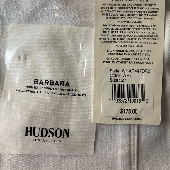 Hudson Womens Barbara Ankle High Rise Skinny Jeans. NWT - Picture 6 of 8